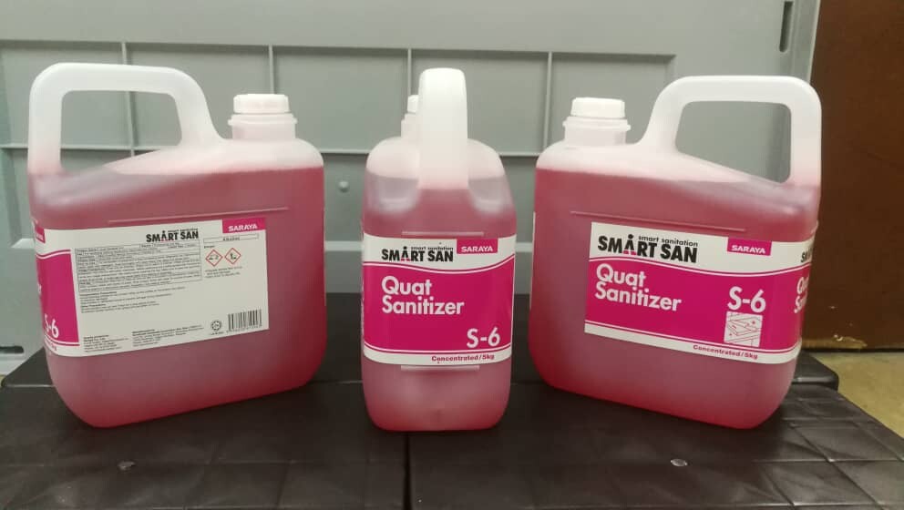 SARAYA SMART SAN QUAT SANITIZER S6 5lt multi surface quat