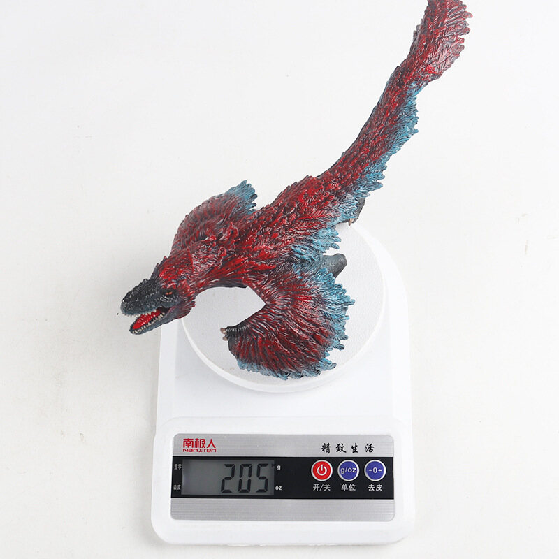 Fire Raptor Model Simulation Wild Animal Plastic Solid Jurassic Movie with Children's Science and Education Toys for Boys Toys for Girls