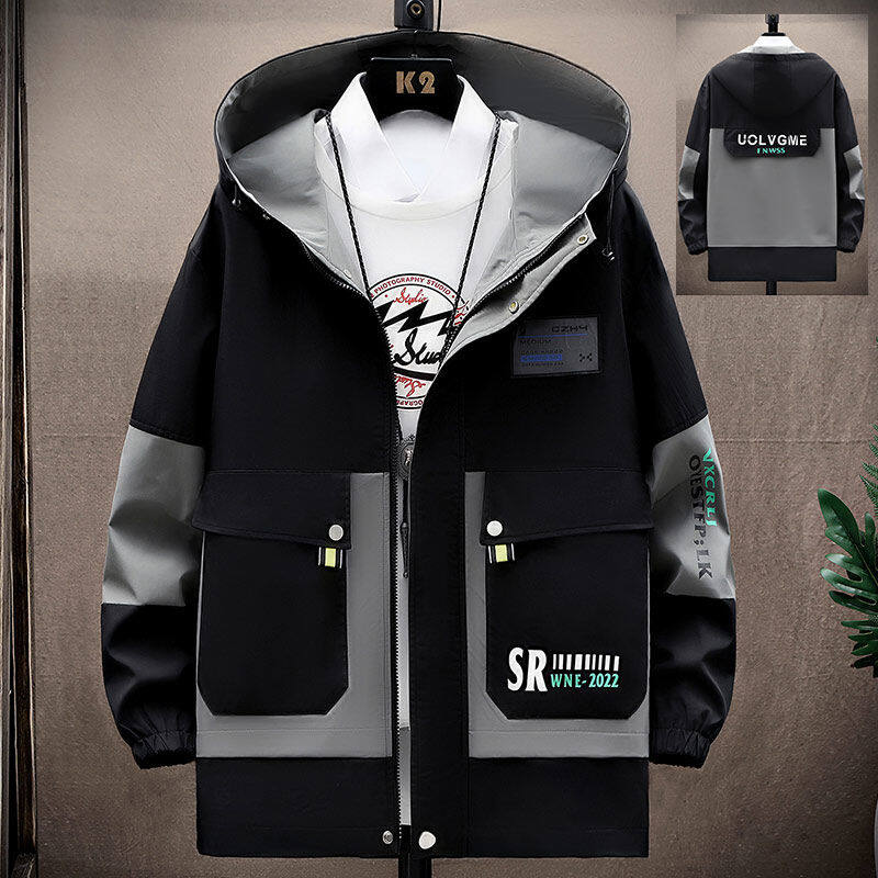 Men's Jacket 2022 Autumn New Men's Hooded Coat Men's Casual Versatile Top Fashion Men's Autumn Winter Windproof Coat
