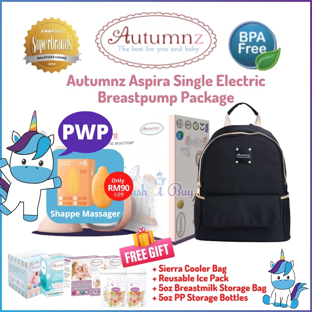 Autumnz Aspira Single Electric Breast Pump Sierra Cooler Bag