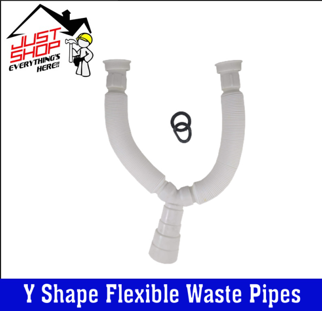 Double plastic drain hose sink waste hose crinkle hose flexible pipe