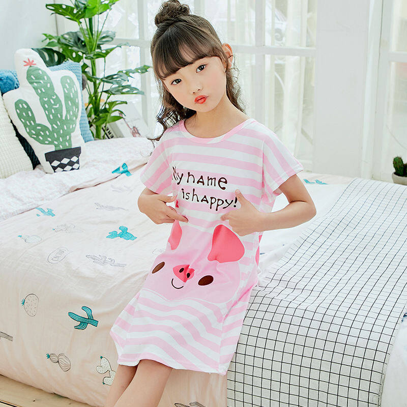 Nơi bán Bộ Đồ Ngủ Hoạt Hình Dễ Thương Cho Bé Gái Qmilch Quần Áo Ngắn Tay Váy Ngủ Thỏ Học Sinh Mỏng