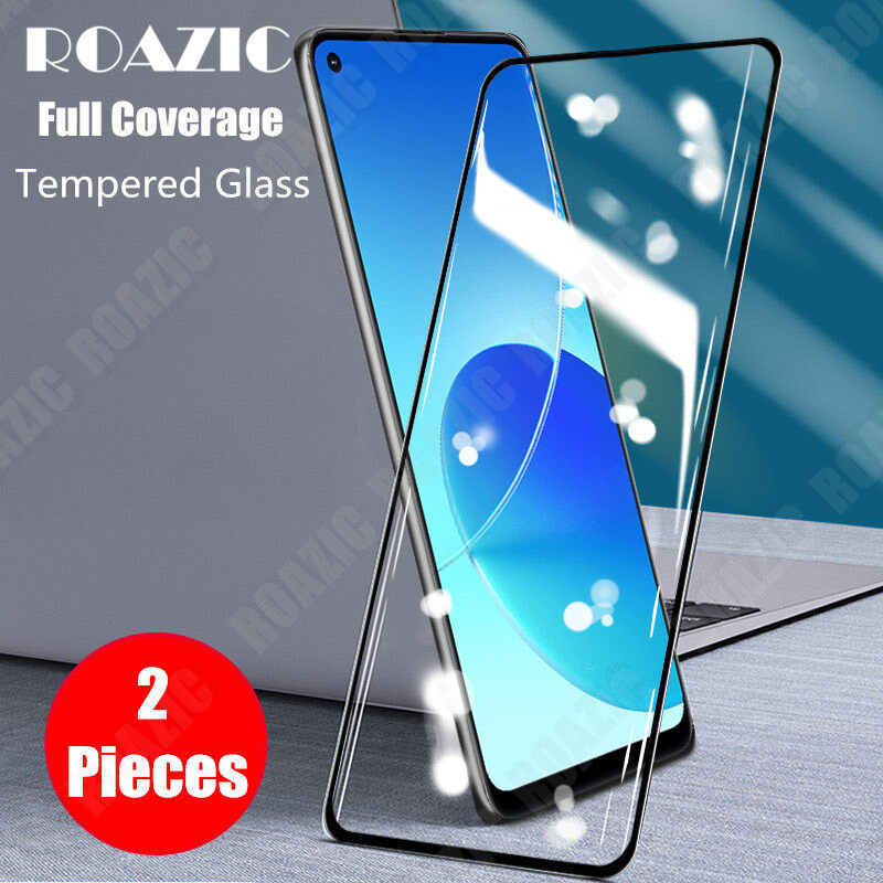 ROAZIC For OPPO Reno6 5G Reno6 Z 5G Screen Protector [2 Pieces] 9H Hardness Clear Tempered Glass Full Cover Protective Film