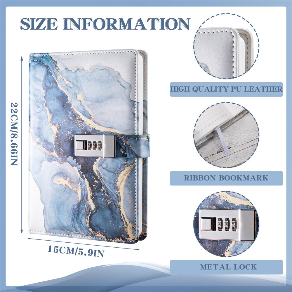 Notebook With Combination Lock Office Supplies Simple Design Notebook A5 Notebook Student Handbook Lock Journal