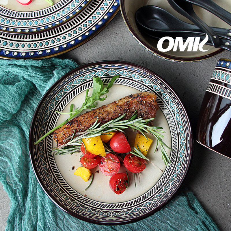 Omk sứ hoài cổ Mỹ hình bầu dục cá tấm dải dài