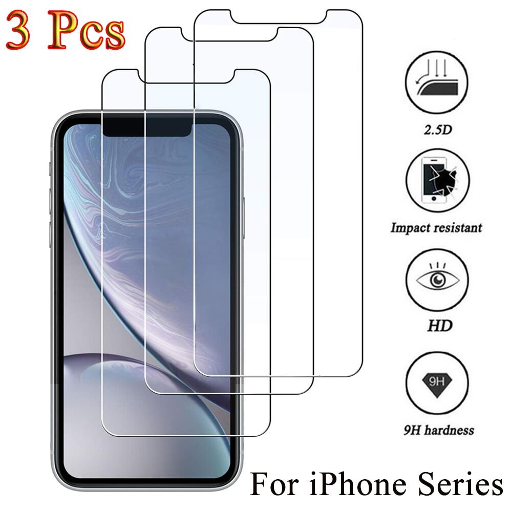 3PCS Protective glass on iphone 11 12 13 Pro XS Max XR 6 7 8 plus screen protector Tempered glass For iphone 12 Mini 11 Pro Max glass