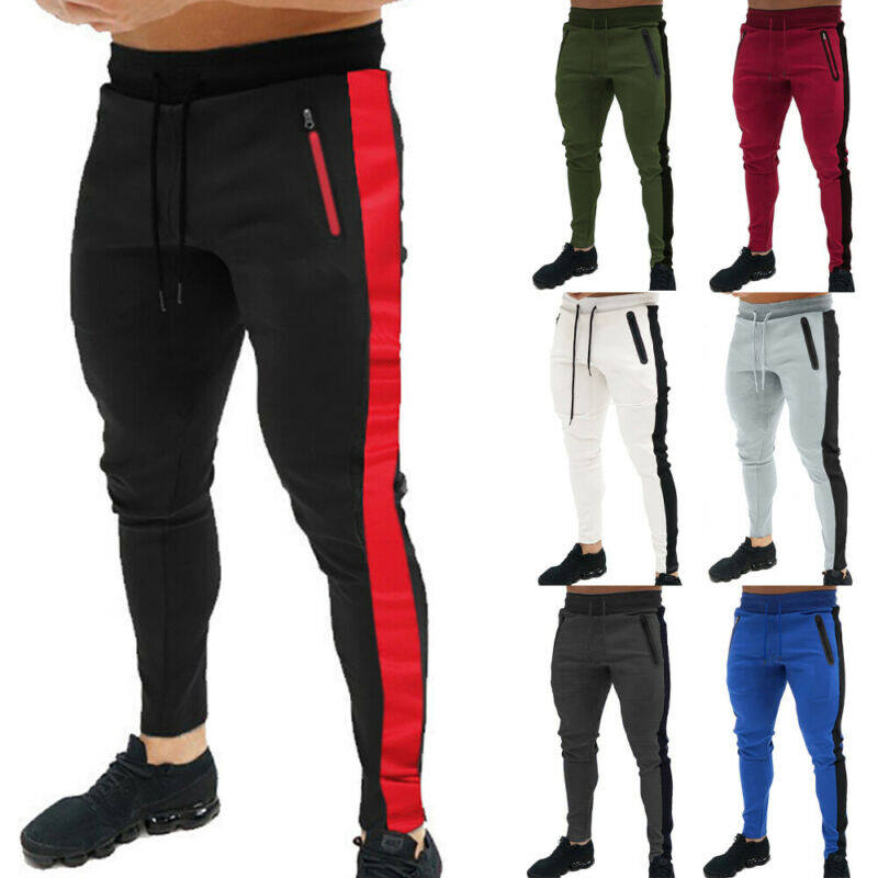 Redcloud New Men Slim Fit Joggers Track Trousers Gym Fitness Jogging Running Skinny Pants
