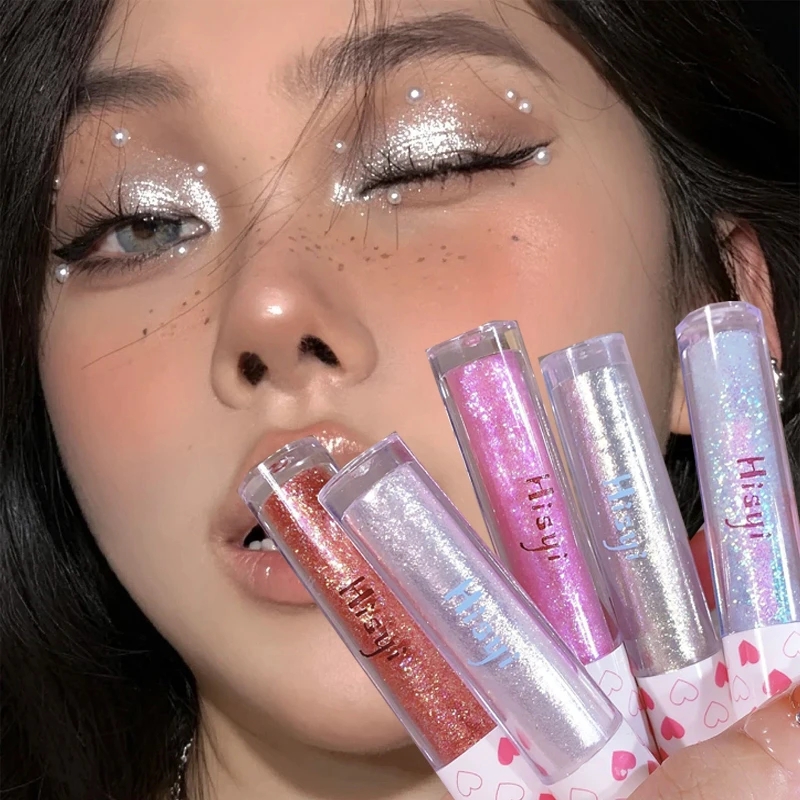 Waterproof Diamond Glitter Liquid Eyeliner Shimmer Eyeshadow Lying Silkworm Pen Eye Makeup