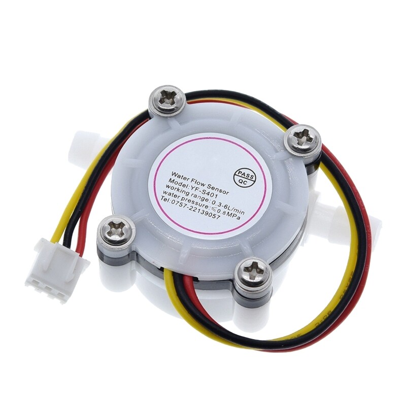 Water Flow Sensor Food-Grade Switch Hall Effect Flowmeter Fluid Meter Counter Connect Hosepipe 0.1-6L/min Easy Installs