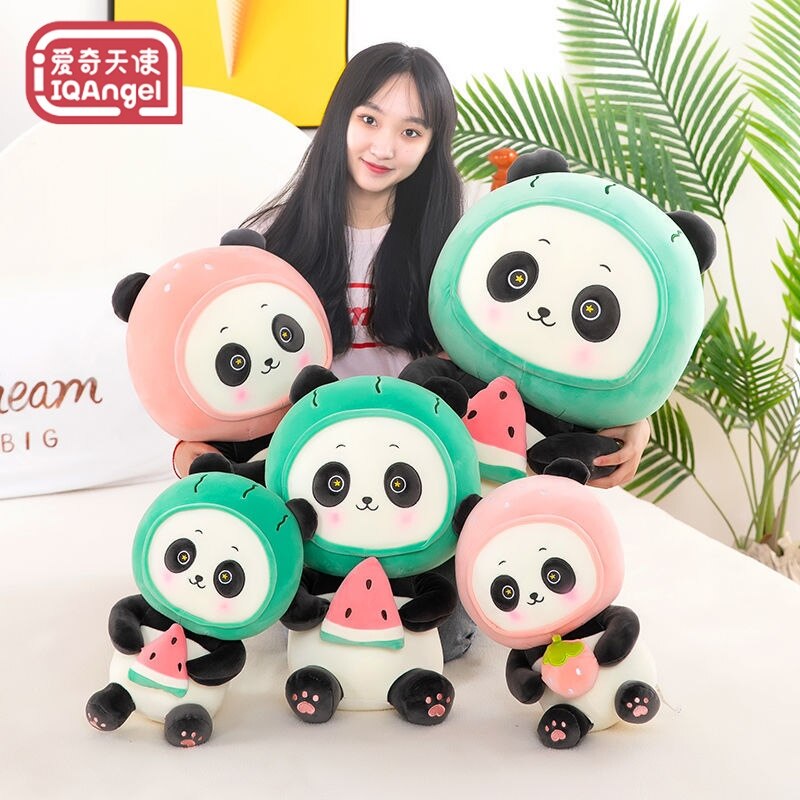 TG Panda plush doll toy Bingduner doll panda doll fruit panda
