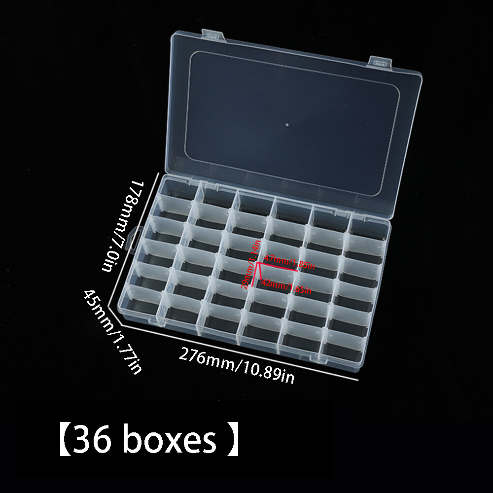 FocusAi PP Component Storage Box Plastic Organizer Adjustable Container Removable Grids Tool Boxes for Electronic Component