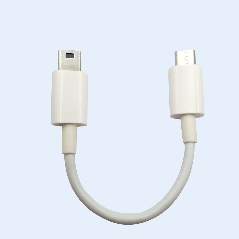 10cm USB2.0 mini  5P Male To Micro USB 2.0 5Pin Female Data Cable 0.1M