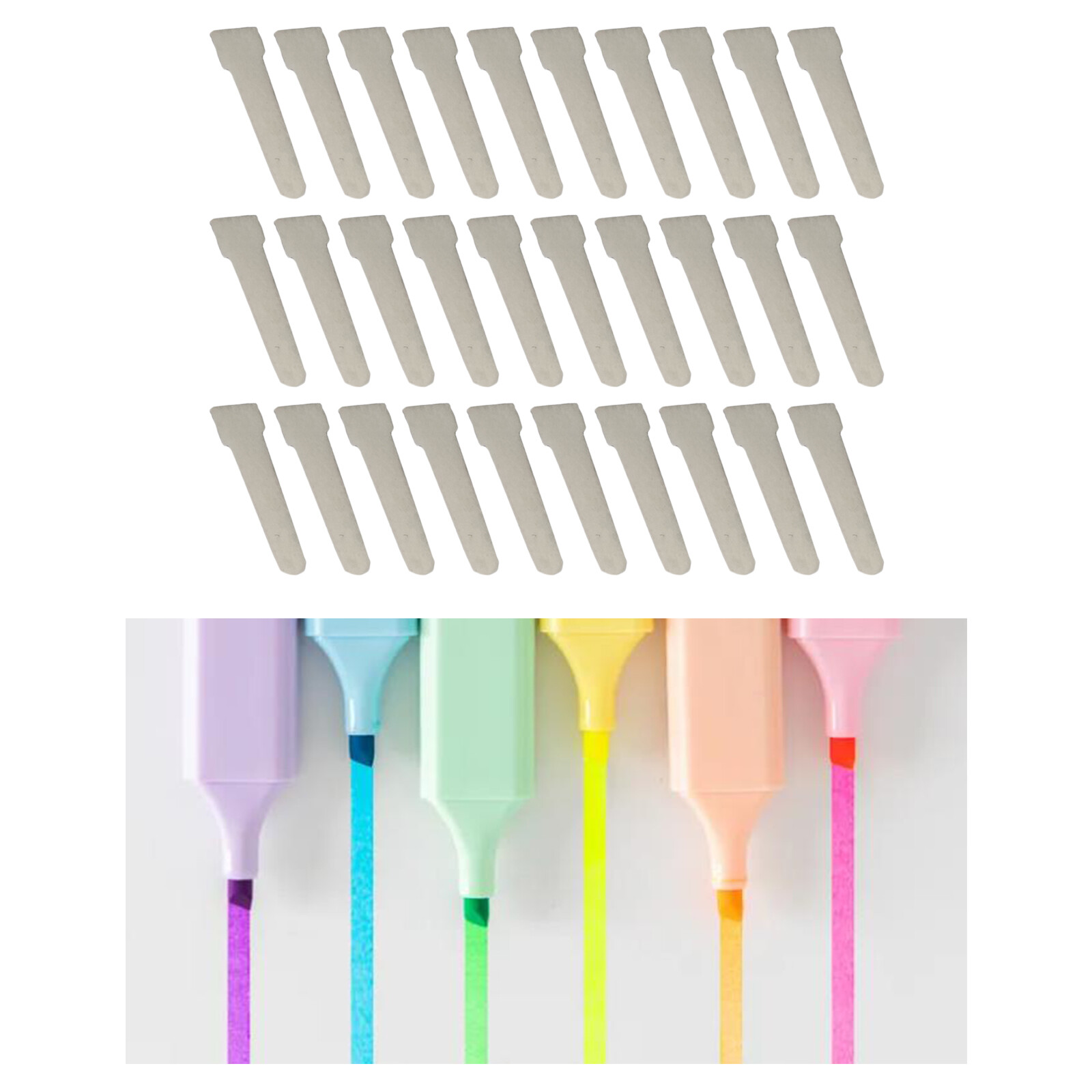 Blesiya 30x Refillable Pen Double Head Fine Replacement Nib Whiteboard Pen Tool DIY