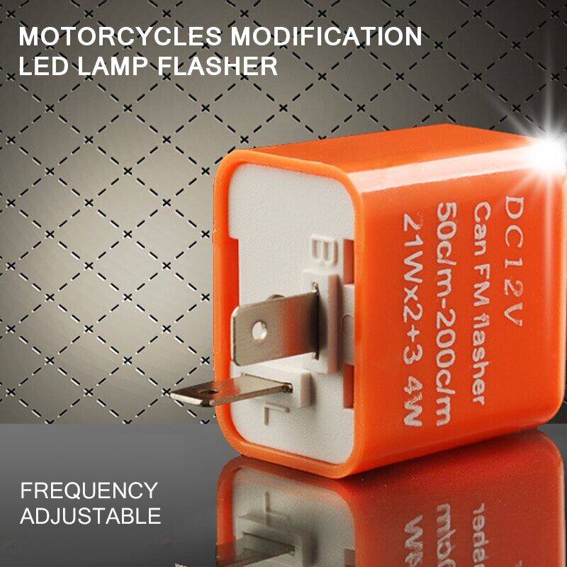 12V 2 Pin LED Flasher Frequency Relay Turn Signal Indicator Motorcycle