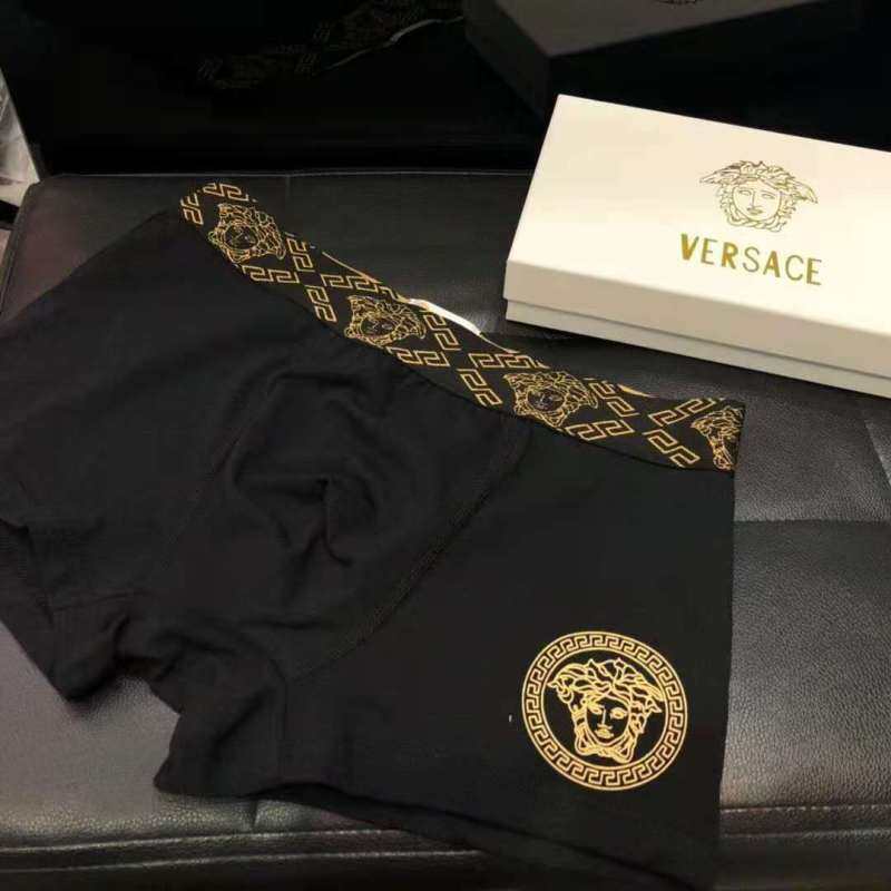 Nơi bán Versace (1 Gói) Hàng Hóa Châu Âu Sản Phẩm Mới Đồ Lót Nam Thương Hiệu Thời Trang Sizhe Medusa Bốn Mùa Quần Quần Đùi Boxer Cotton Thoáng Khí Thân Thiện Với Da Và Thoải Mái