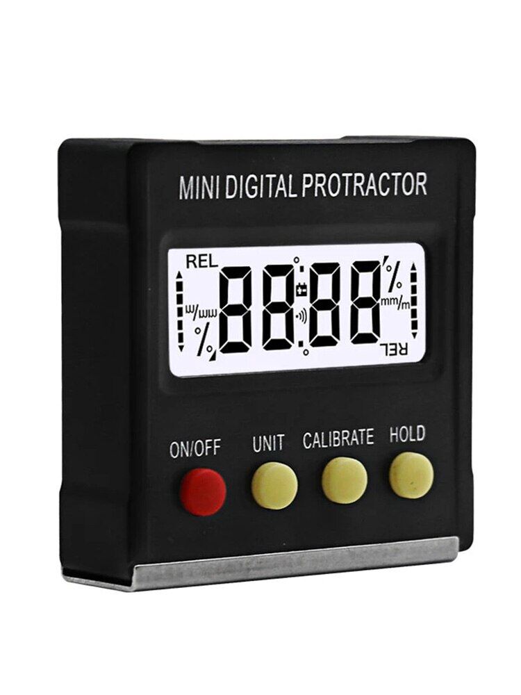 360Degree Mini Digital Protractor Inclinometer Electronic Level Box  Base  Tools