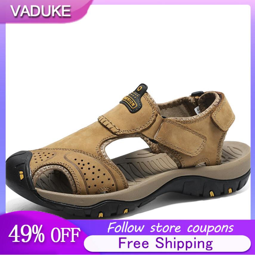 VADUKE Da Thật Sandal Cho Nam Giới Sandugo Ngoài Trời Mùa Hè Dép Sandal Cho Nam Giới Bán Da giá rẻ