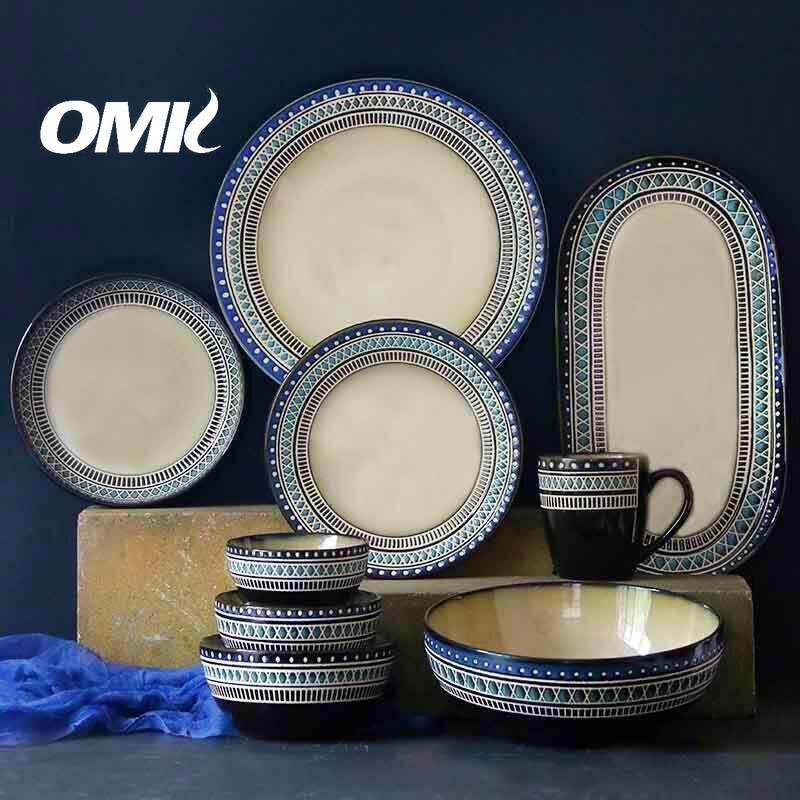 Omk sứ hoài cổ Mỹ hình bầu dục cá tấm dải dài