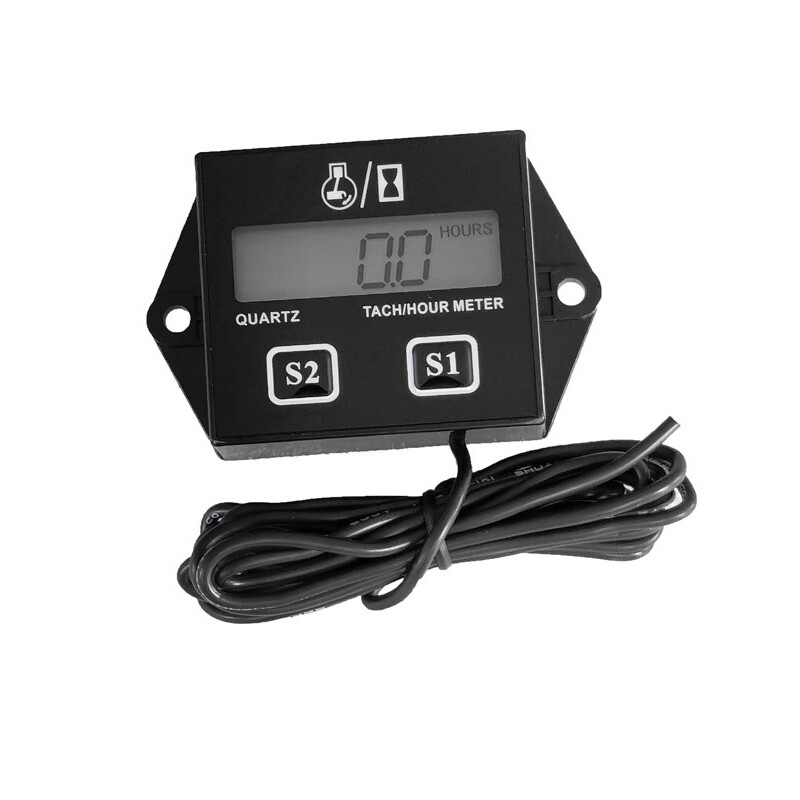 Động cơ Bộ Đo Tốc độ màn hình LCD Đồng hồ đo vòng tua máy công tơ mét RPM động cơ kỹ thuật số
