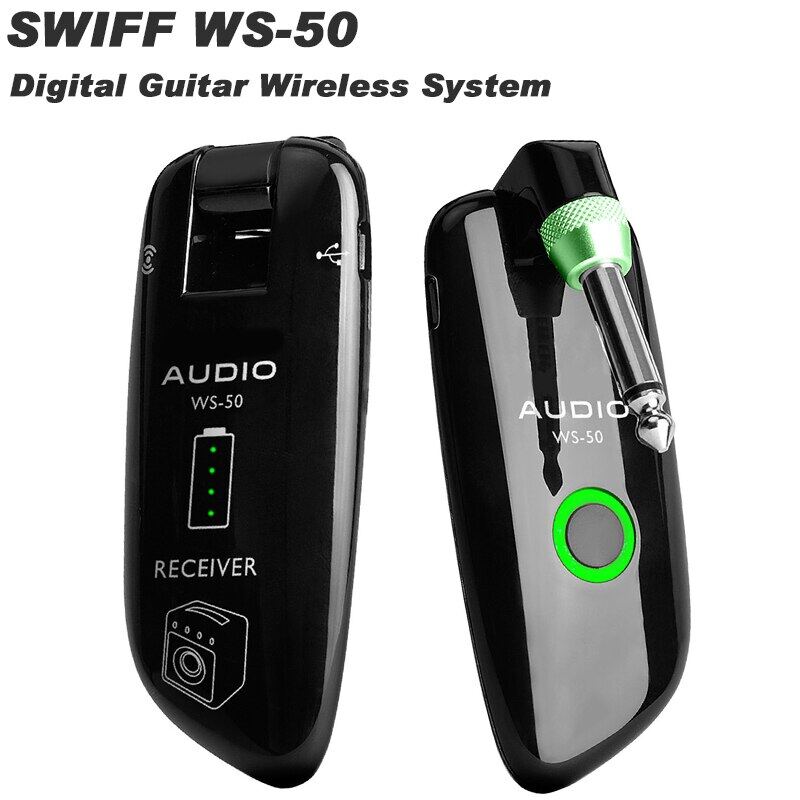 SWIFF WS50 UHF Digital Guitar Wireless System Transmitter Receiver 50M