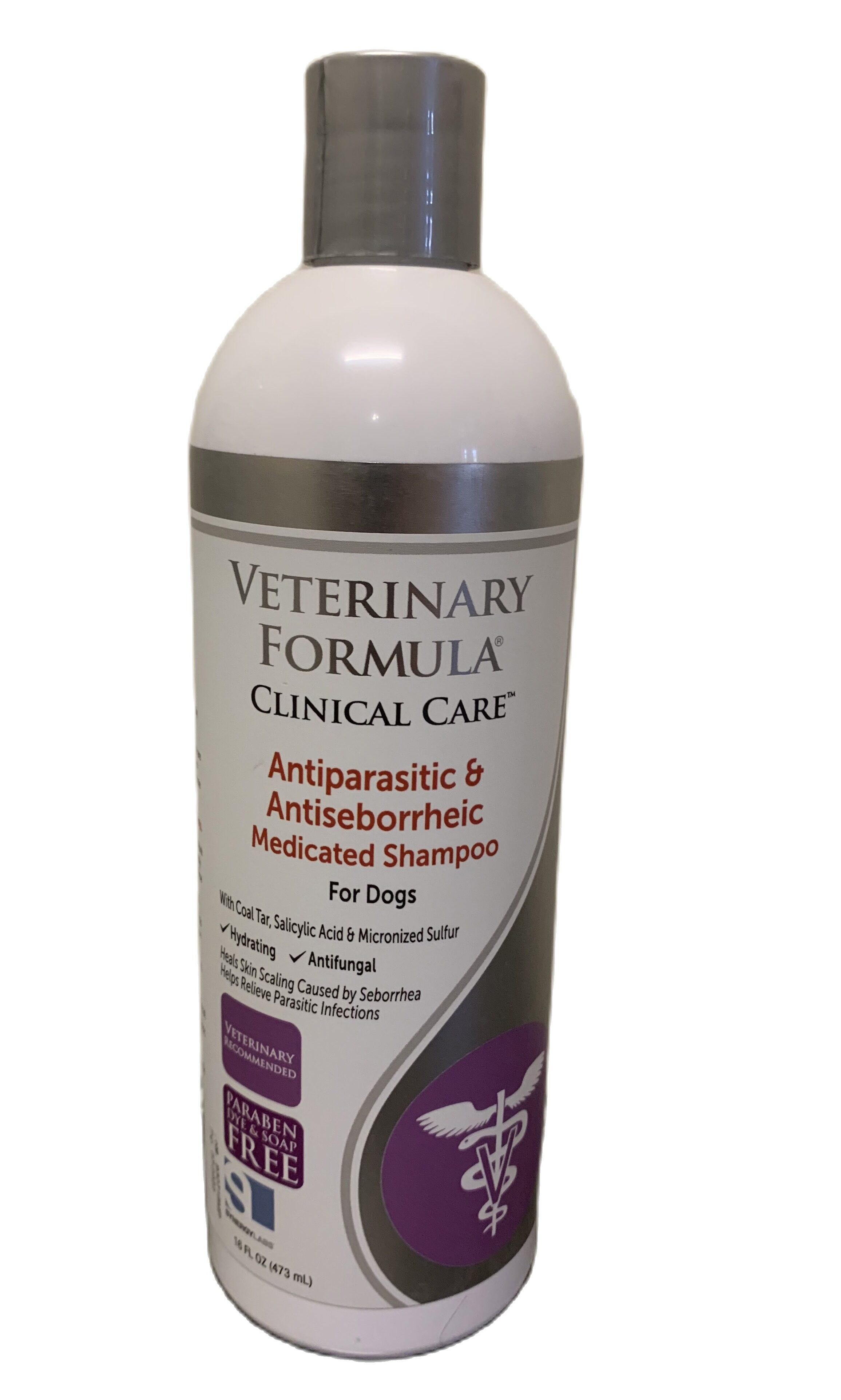 Synergylabs veterinary formula clinical care antiparasitic hot sale and antiseborrheic medicated shampoo for dogs