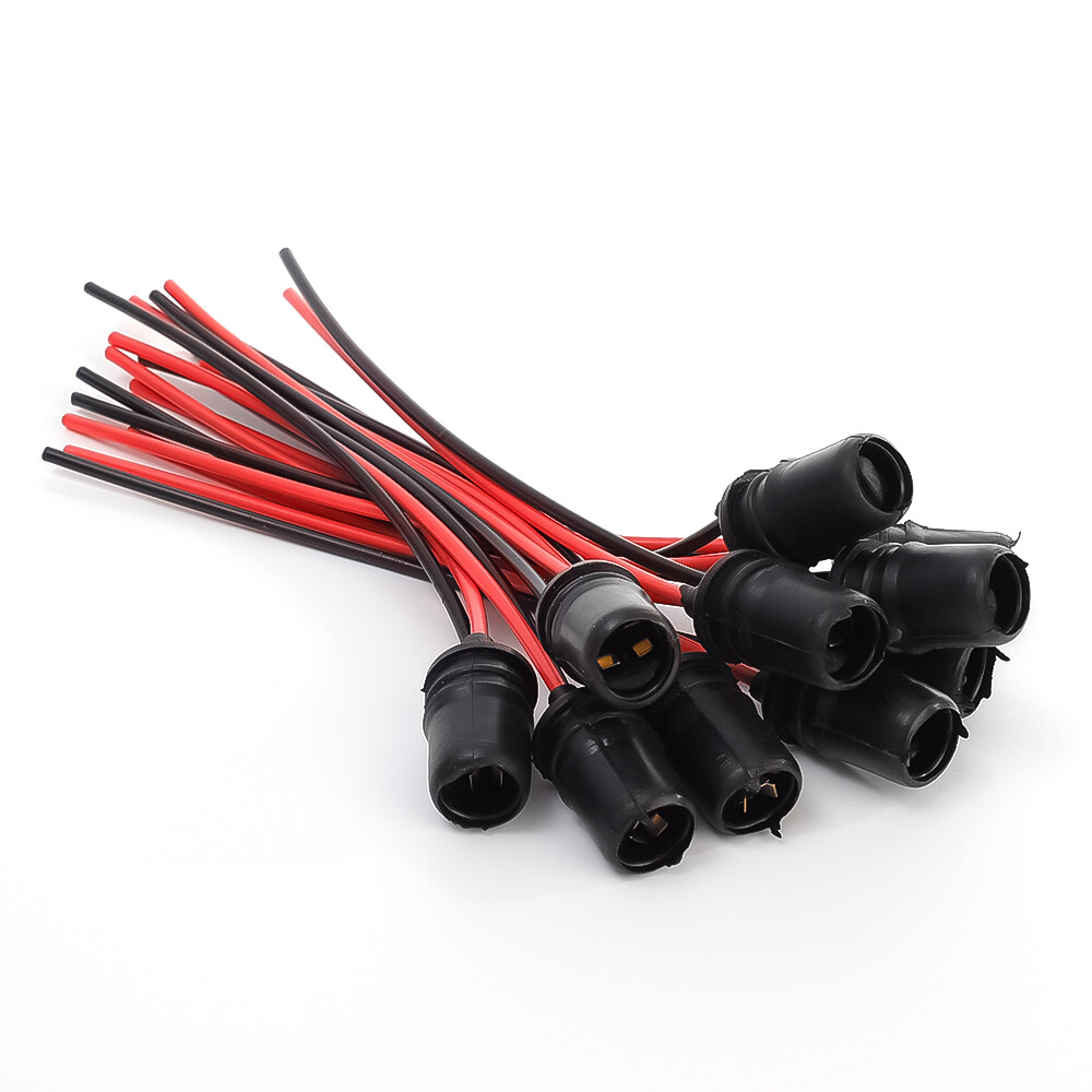 Car LED T10 W5W Soft Bulb Holder Adapters Cable LED Bulb Connector Socket