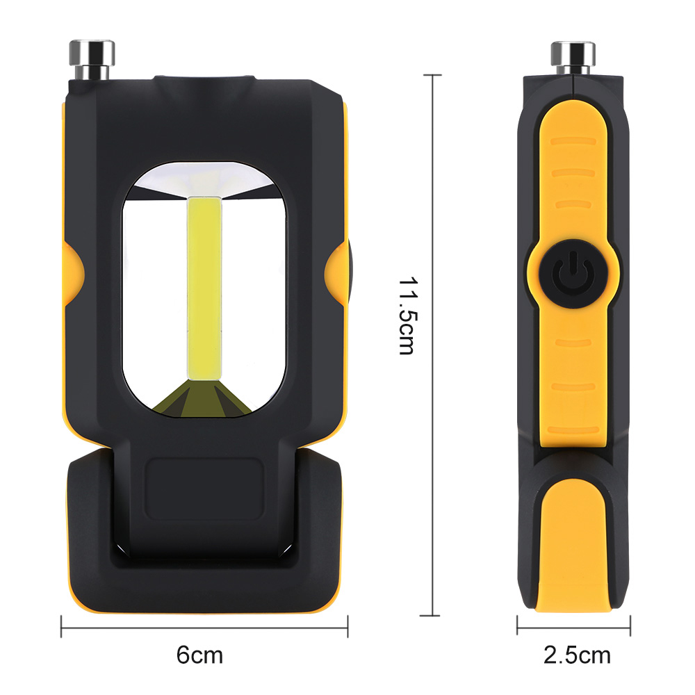 ✈Nam Châm Mạnh Mẽ COB LED Đèn Pin 3 Chế Độ Battery Operated Đèn Làm Việc Nam Châm Mini Chiếu Sáng LED Torch Đèn