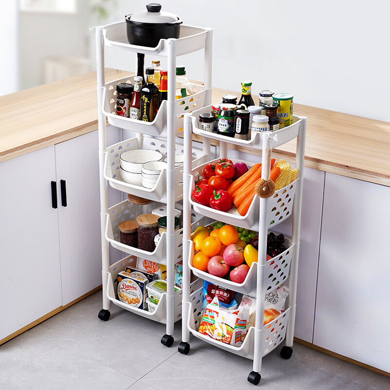 JustLiving Giá Đựng Rau Củ Nhà Bếp Nhiều Tầng Giỏ Đựng Đồ Đặt Sàn Giỏ Đựng Rau Củ Quả Gia Dụng Kệ Đựng Đồ Chơi Giá Đựng Đồ Phòng Tắm