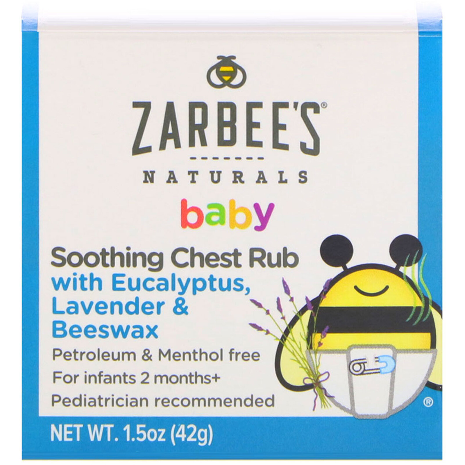 [PREORDER] ZARBEE'S BABY SOOTHING CHEST RUB WITH EUCALYPTUS , LAVENDER