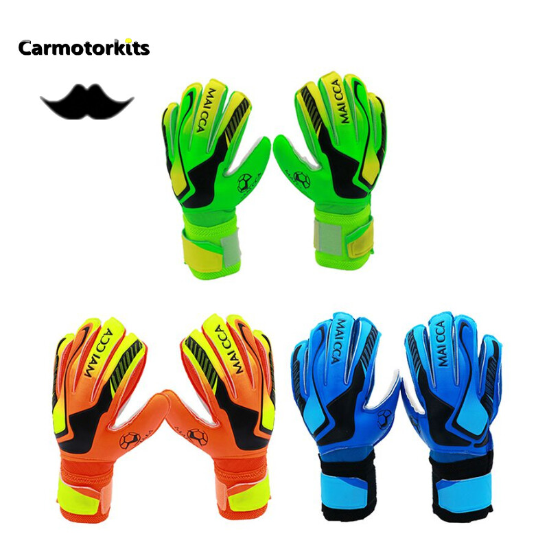 Men Kids Football Soccer Goalkeeper Anti-Slip Training Gloves Breathable Fitness Gloves with Leg Guard Protector