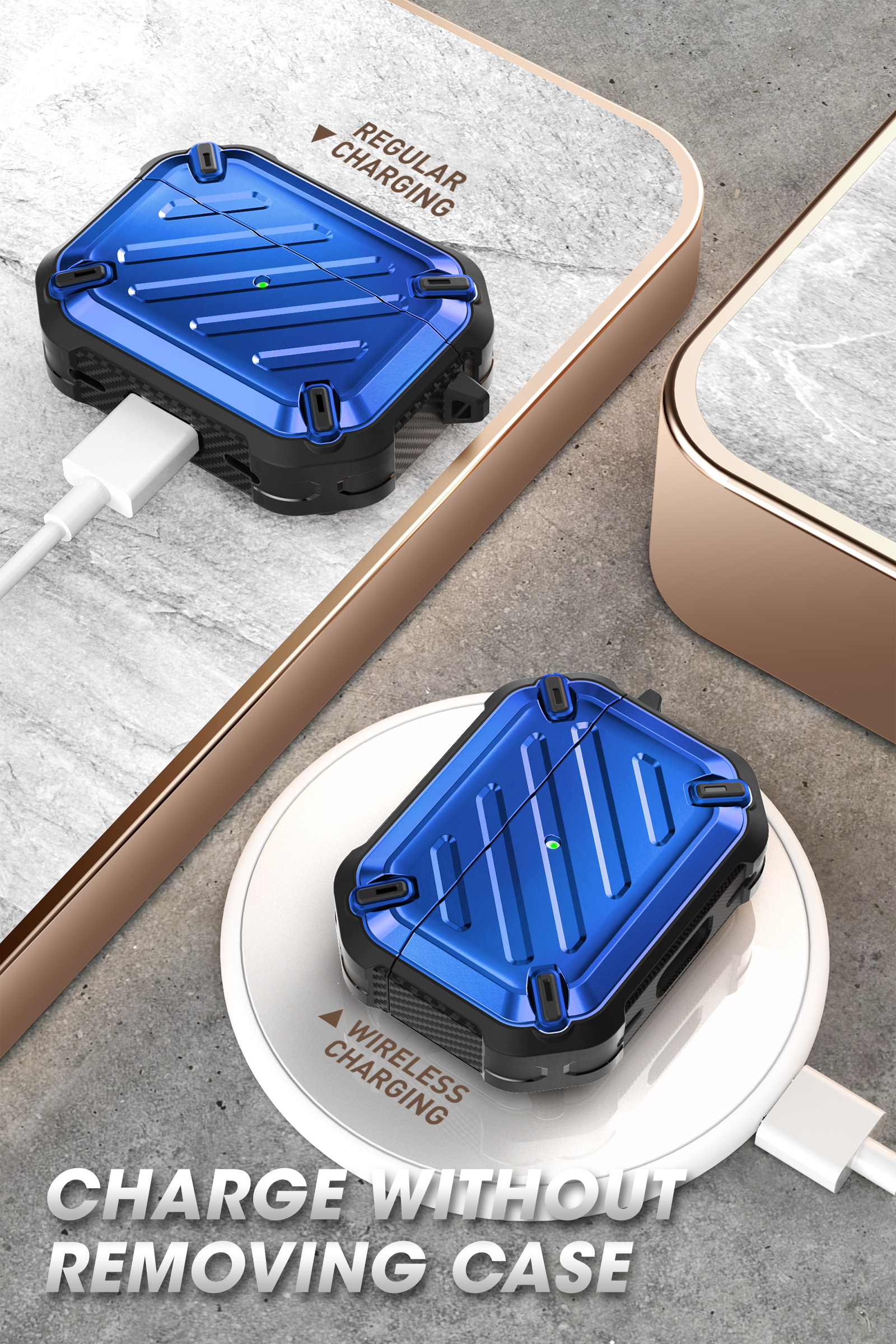 SUPCASE Ốp Unicorn Beetle Pro Series Được Thiết Kế Cho Airpods Pro (2022 / 2019) Ốp Bảo Vệ Chắc Chắn Toàn Thân Với Móc Đa Năng Cho AirPods Pro (Thế Hệ 2/Thế Hệ 1)