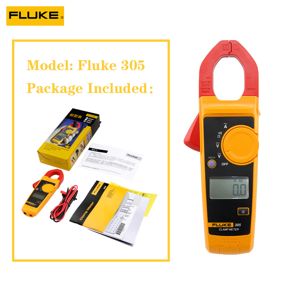 Fluke 305 303 302+ Clamp Meter Professional Digital Pliers Ammeter ...