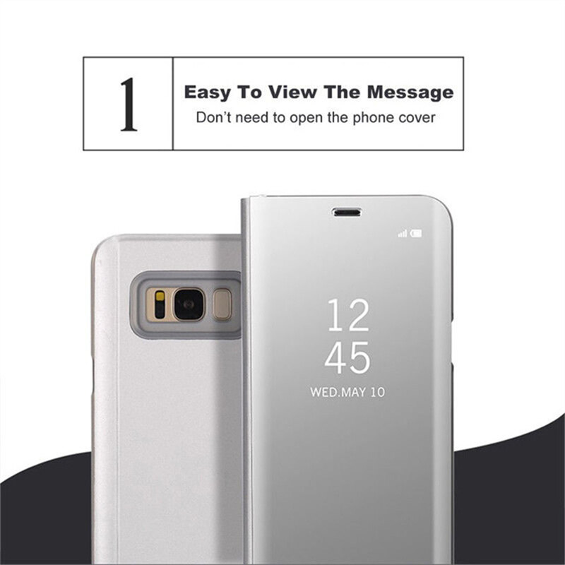 For Huawei Nova3 Nova4 Nova5 Nova5Pro Nova3i Nova5i Nova6 Nova6SE High-end Flip Mirror Bracket Mobile Phone Case for Huawei Nova7 Nova7SE Nova7Pro Leather Business Men Back Cover
