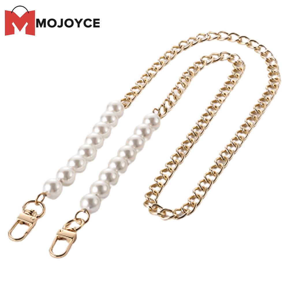 Dây đeo túi đính ngọc trai mojoyce, ví dây đeo vai ngắn dây xích thay thế tay cầm