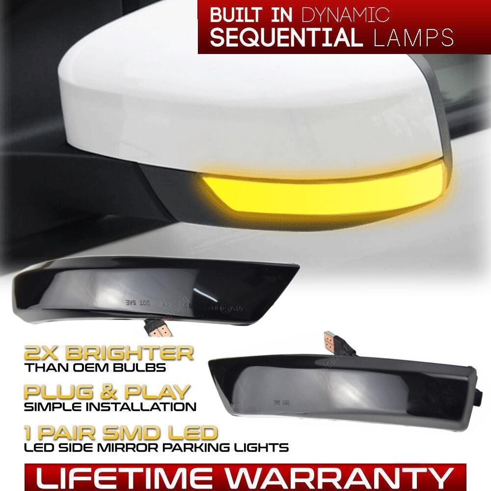 2PCS LED Dynamic Turn Signal Lights Side Wing Rearview Mirror Indicator Blinker Lamp for Fo rd Focus 2 3 Mk2 Mk3 Mondeo Mk4