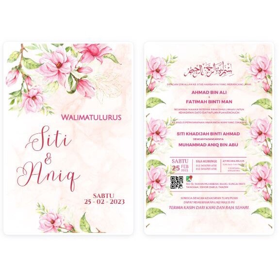 design 2 Kad Kahwin Murah 2 + free sampu - Wedding Card - kad kahwin ...