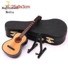 Mini Đàn Ghi-Ta Classic Mô Hình Thu Nhỏ Nhỏ Bằng Gỗ Nhạc Cụ Mô Hình Với Trường Hợp Đứng
