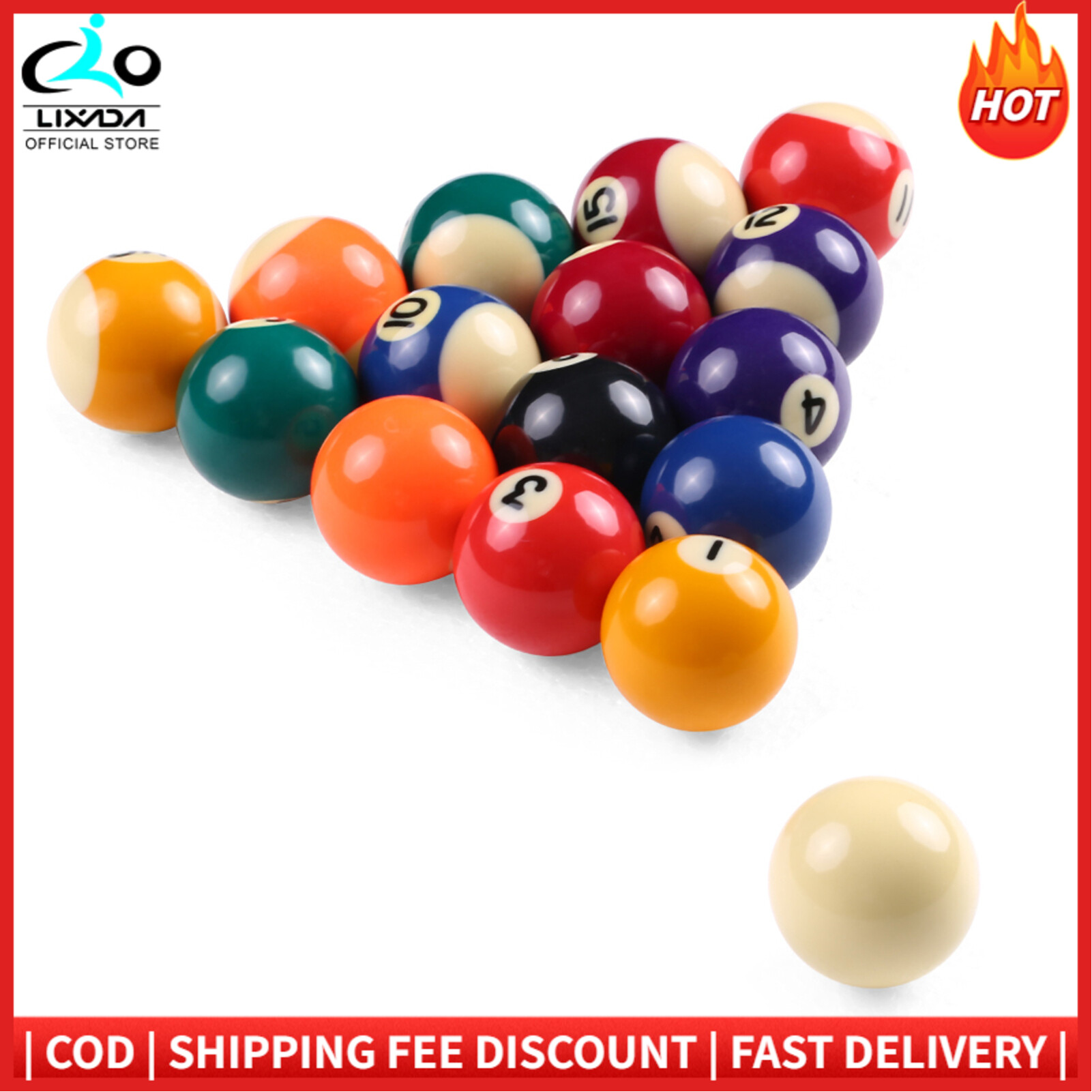 25mm / 32mm / 38mm children billiards table balls set resin small pool cue balls full set