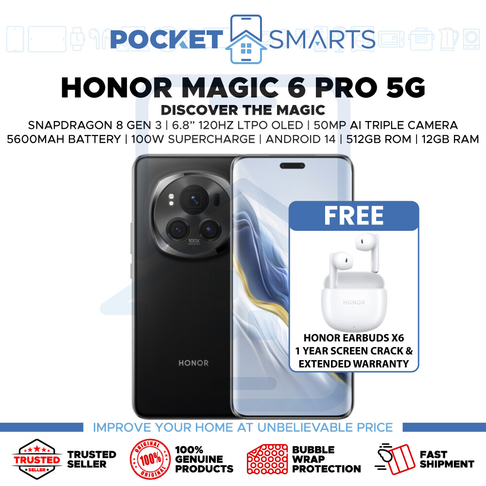 [Malaysia Set] Honor Magic 6 Pro 5G (512GB ROM | 12GB RAM) 1 Year Honor ...