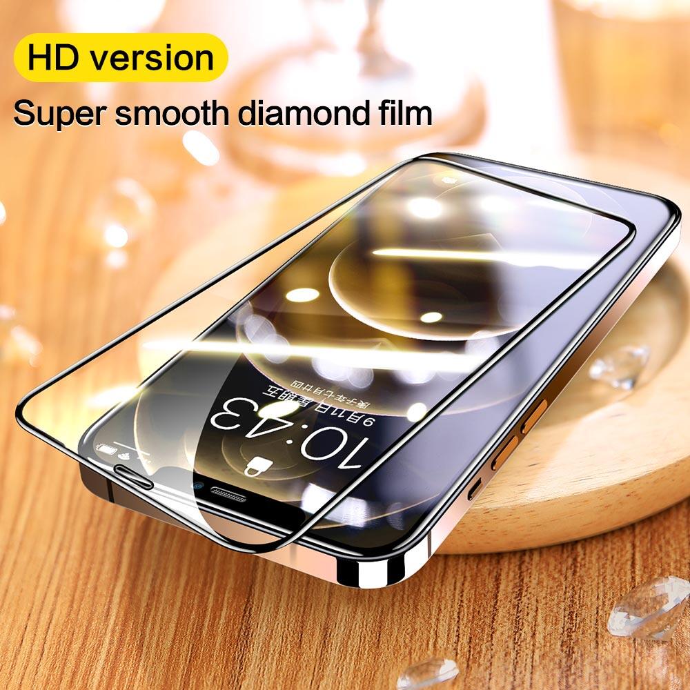 Bảo Vệ Màn Hình SmartDevil Super Smooth Diamonds Cho iPhone 12 Mini 12Pro 12 Promax Bảo Hiểm Toàn Màn Hình HD Bluelight Kính Cường Lực Phim Chống Vân Tay Chống Cháy Nổ