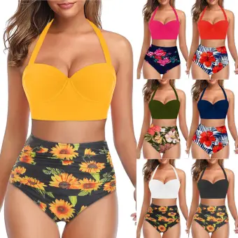 swimming crop top and shorts