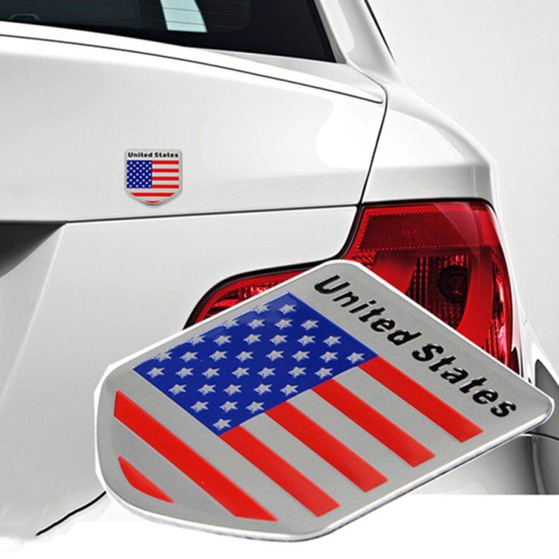 1 * Đa Năng Hoàn Tất Việc Tái Trang Bị Xe Huy Hiệu Chrome Nhôm Mỹ USA Cờ Mỹ Xe Huy Hiệu Hợp Kim Kim Loại Hiệu Đề Can Dán