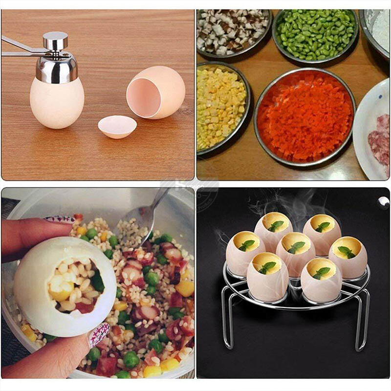 Dụng Cụ Cắt Đầu Trứng KONCO, Công Cụ Mở Vỏ Trứng Bằng Thép Không Gỉ Cho Trứng Luộc Kỹ Mềm, Dụng Cụ Cắt Trứng Dụng Cụ Nhà Bếp
