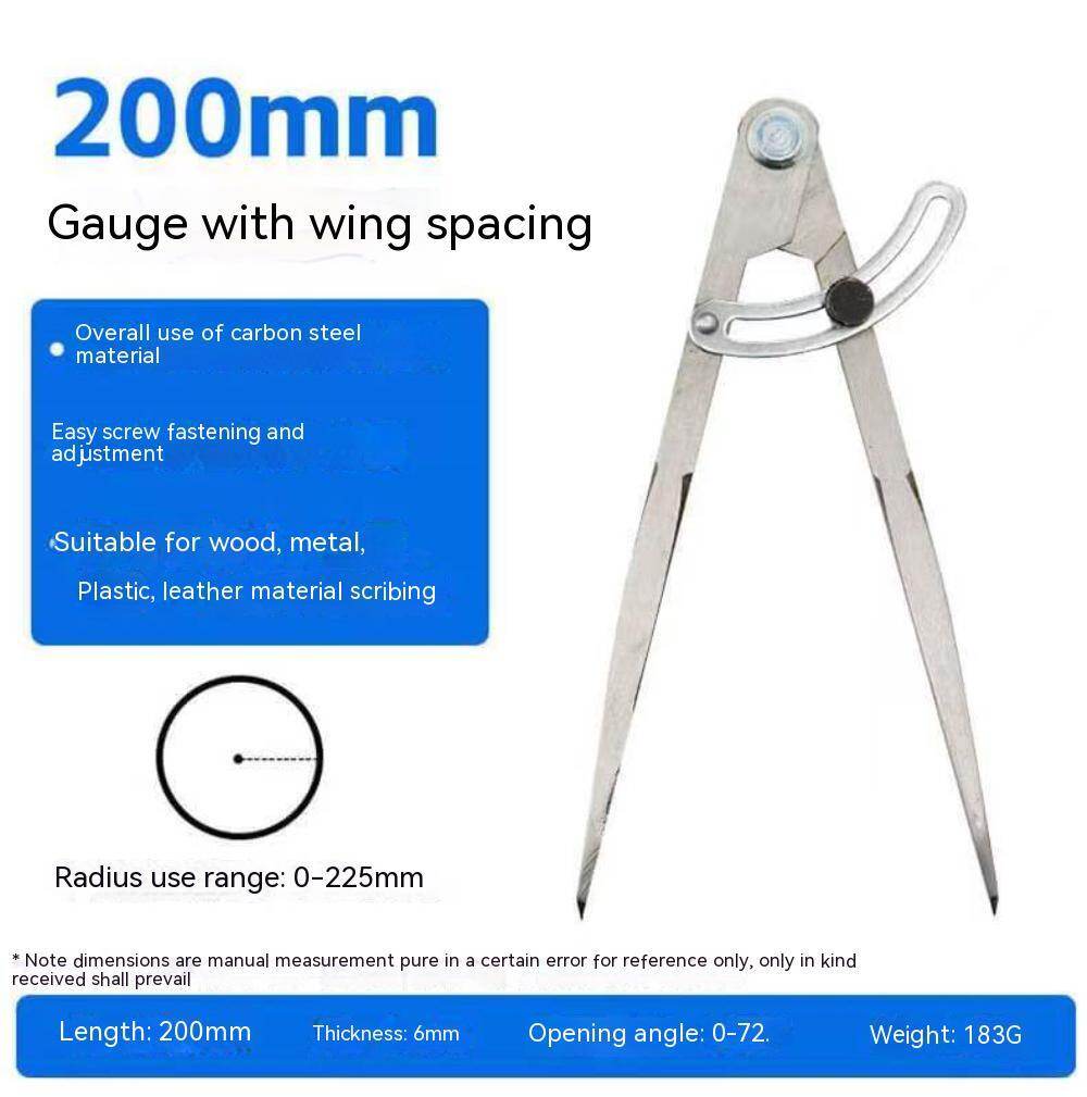 Holiday discounts Woodworking Compass Drawing Carpenter Compass 100MM-200MM Circular Marking Tool Design Layout Tool For Geometry Drawing Drafting