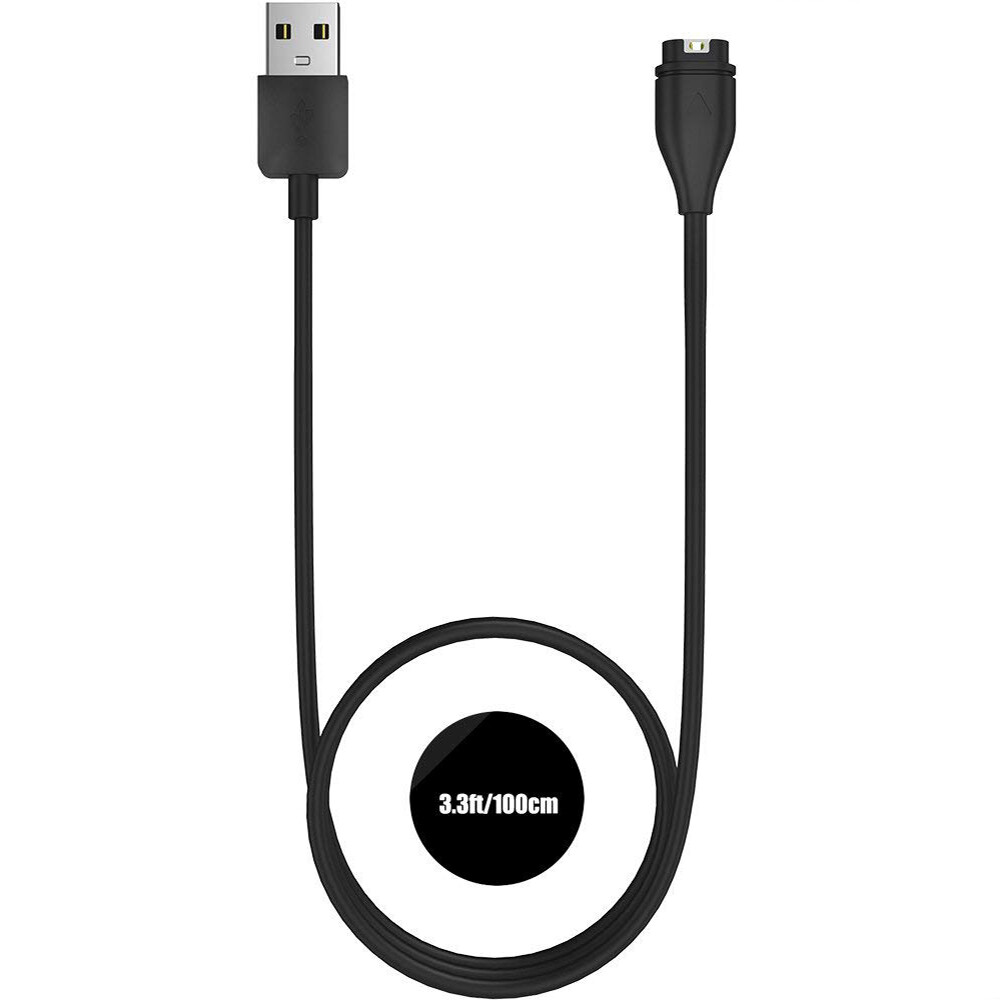 2 Pack Replacement Charger Compatible for Garmin Vivoactive 4, Charging Cable Cord Plus a White Silicone Charger Port Protector Anti Dust Plug for Garmin Vivoactive 4 4S Smartwatch