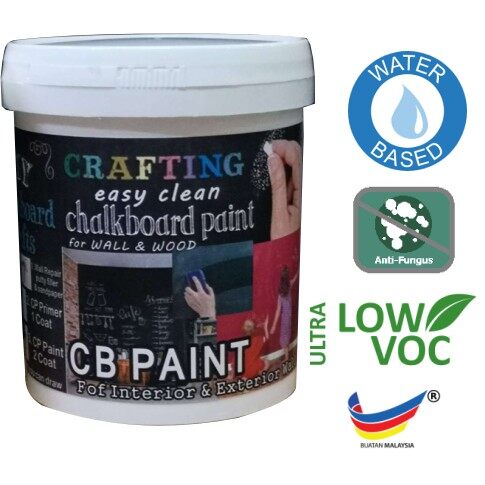 5200J CHALKBOARD PAINT ( 1L ) CRAFTING EASY CLEAN FOR INTERIOR & EXTERIOR  WALL PAINT / PAPAN KAPUR CAT / chalk board
