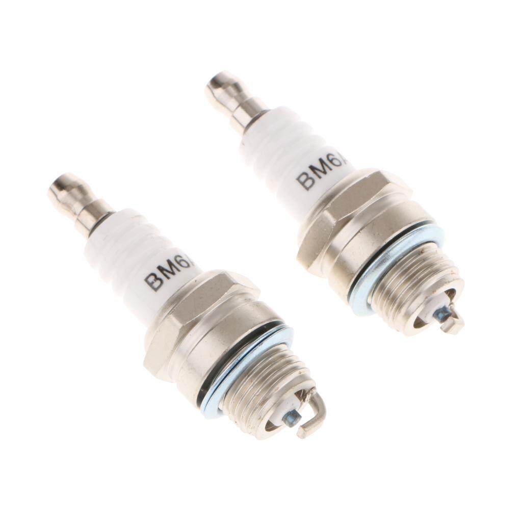 Dovewill 2 Pcs Standar Kualitas Tinggi Busi BM6A Suku Cadang Mesin Motor