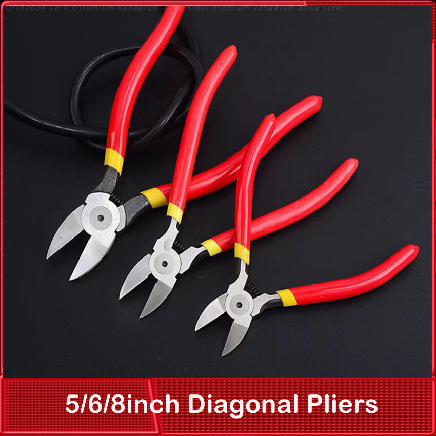 5/6/8inch Diagonal Pliers Multi Functional Electrical Wire Cable Cutters Cutting Side Snips Flush Nipper Hand Tools