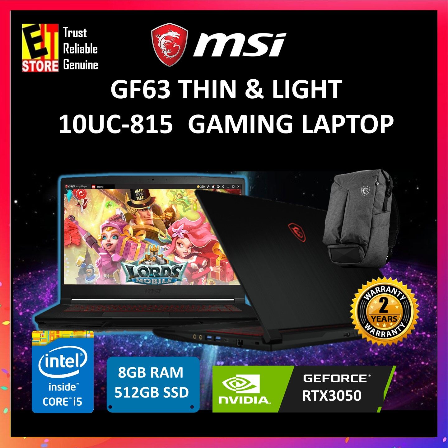 MSI GF63 Thin Price in Malaysia & Specs - RM3599 | TechNave