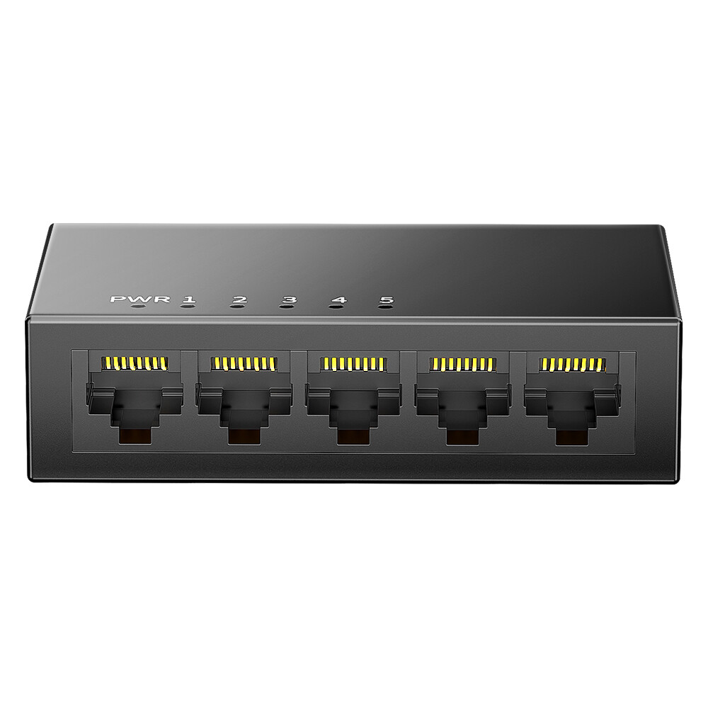 AMPCOM Network Switch 5/8 Ports Switch Ethernet 1000Mbps Gigabit High Performance Smart Switcher RJ45 Hub Internet Injector